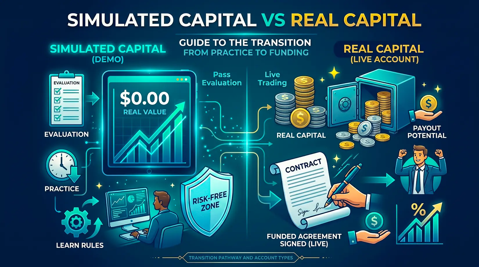 Simulated Capital vs Real Capital: The Truth About How Prop Firms Actually Work