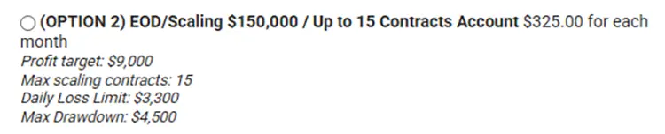 bulenox drawdown rules example