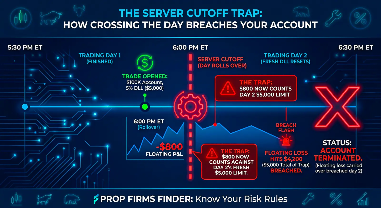 daily drawdown server cutoff trap explained in a graph