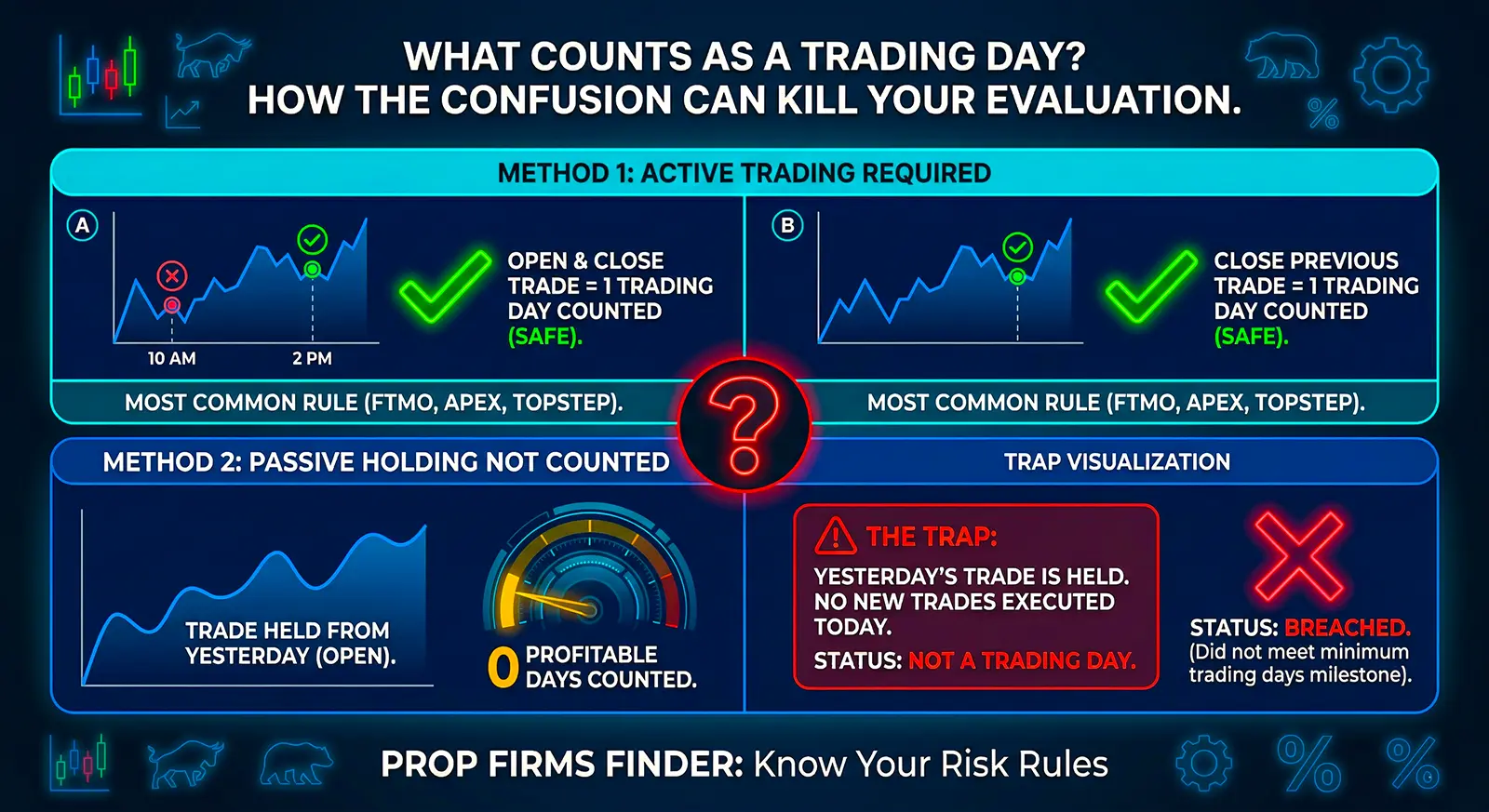 how minimum trading days are counted explanation in a form of a graph