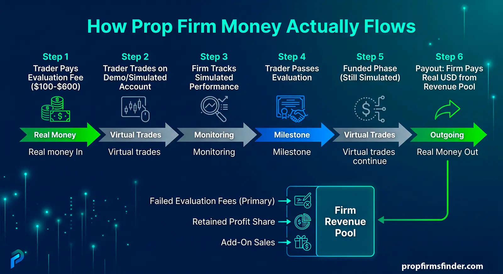 how prop firm money actually flows